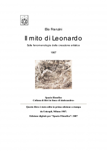 Elio Franzini, Il mito di Leonardo
